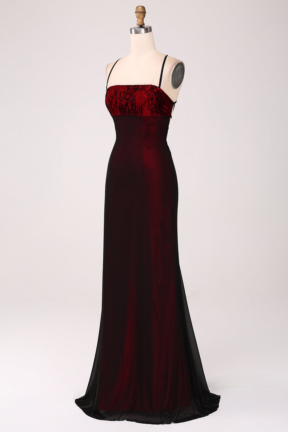 Wedtrend Women Black Red Bridesmaid Dress Sheath Spaghetti Straps Floor Length Wedding Guest Dress WEDTREND Wedtrend Women Black Red Bridesmaid Dress Sheath Spaghetti Straps Floor Length Wedding Guest Dress WEDTREND