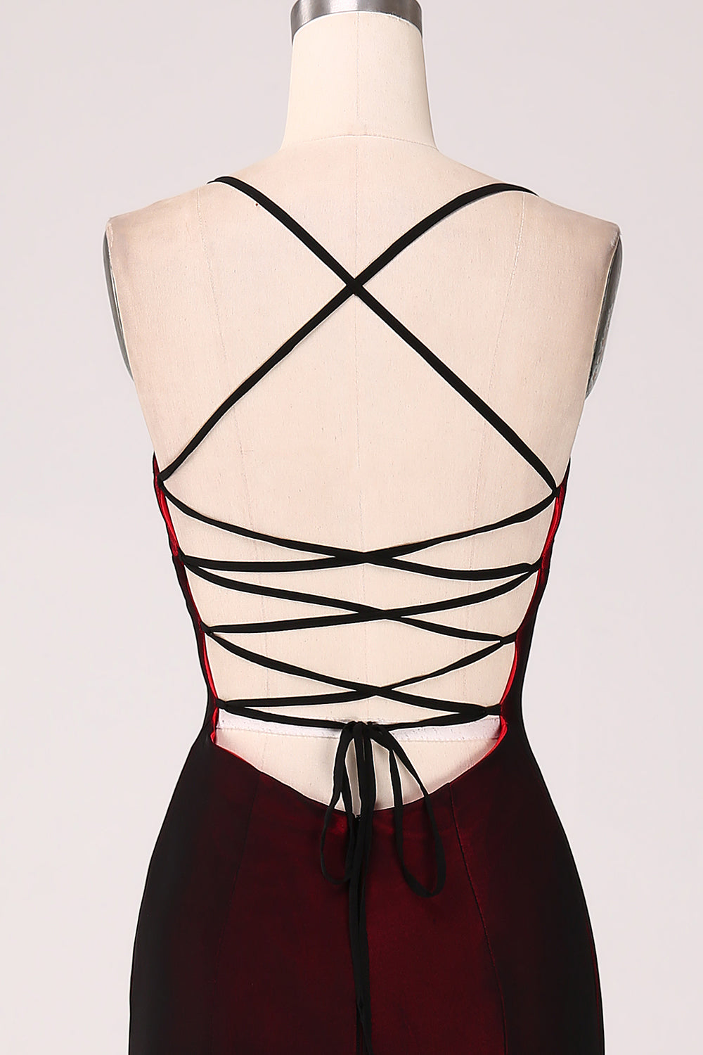 Wedtrend Women Black Red Bridesmaid Dress Sheath Spaghetti Straps Floor Length Wedding Guest Dress WEDTREND Wedtrend Women Black Red Bridesmaid Dress Sheath Spaghetti Straps Floor Length Wedding Guest Dress WEDTREND