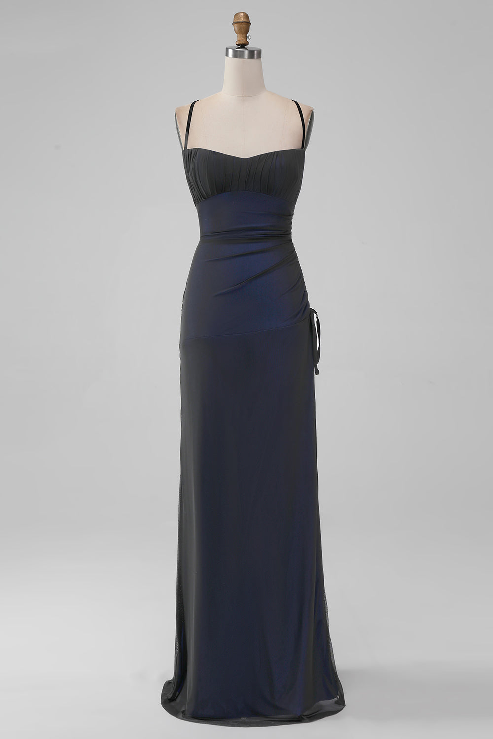 Wedtrend Women Black Blue Bridesmaid Dress Sheath Spaghetti Straps Long Wedding Guest Dress WEDTREND Wedtrend Women Black Blue Bridesmaid Dress Sheath Spaghetti Straps Long Wedding Guest Dress WEDTREND
