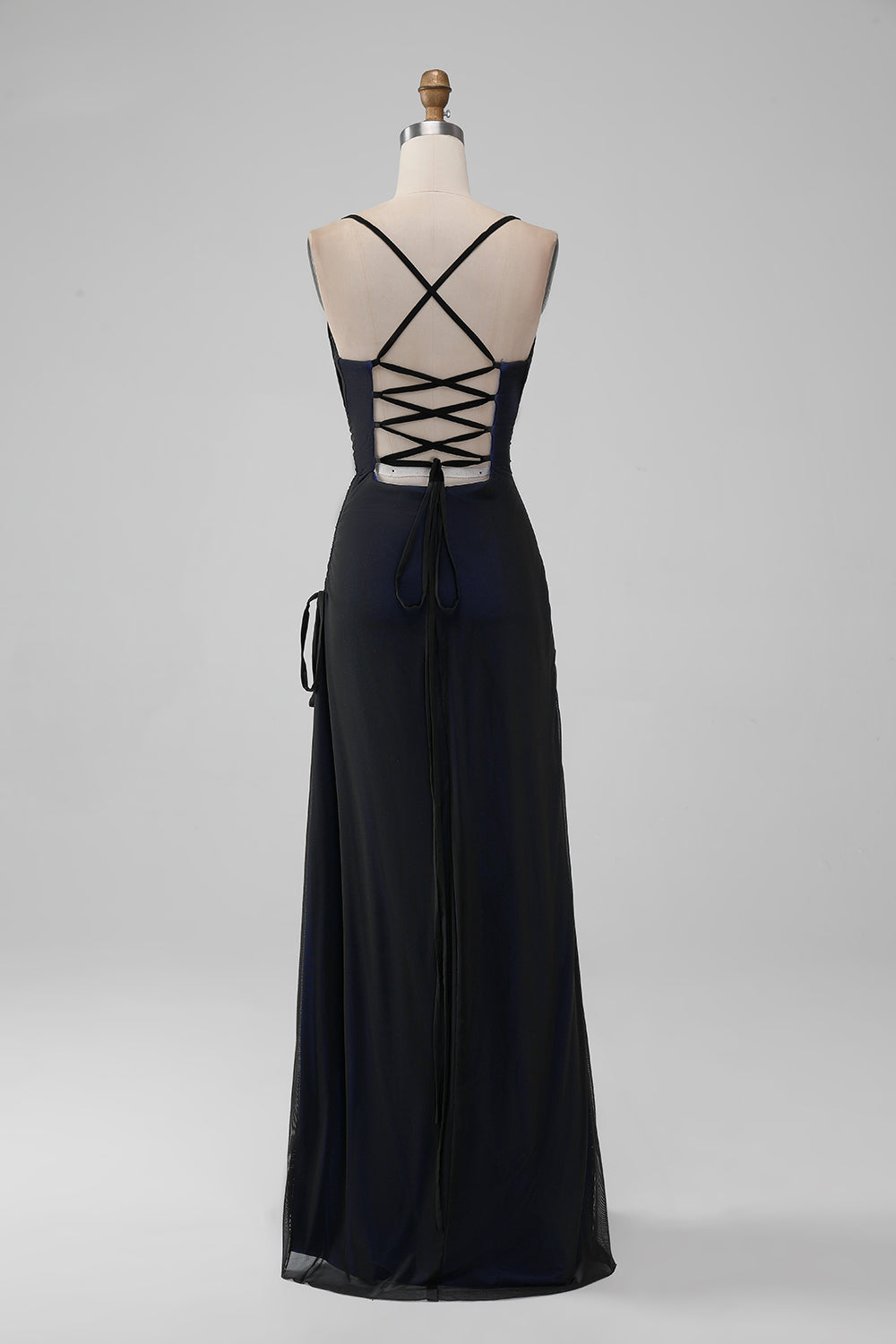 Wedtrend Women Black Red Bridesmaid Dress Sheath Spaghetti Straps Long Prom Dress WEDTREND Wedtrend Women Black Red Bridesmaid Dress Sheath Spaghetti Straps Long Prom Dress WEDTREND