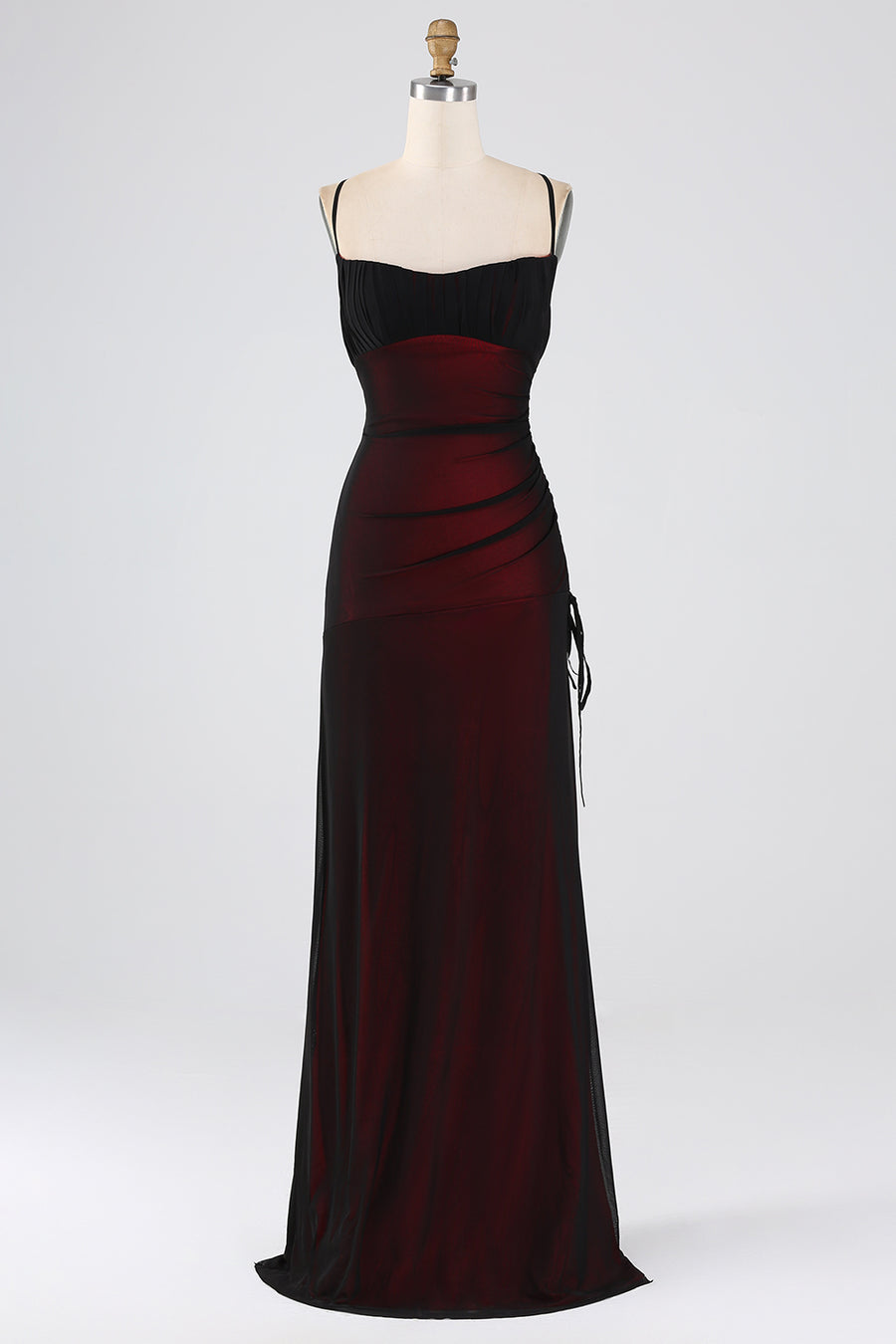2 piece fitted homecoming dresses A Line Two Piece Burgundy Homecoming Dress with Beading PD263 US10 / Custom Color main image 0