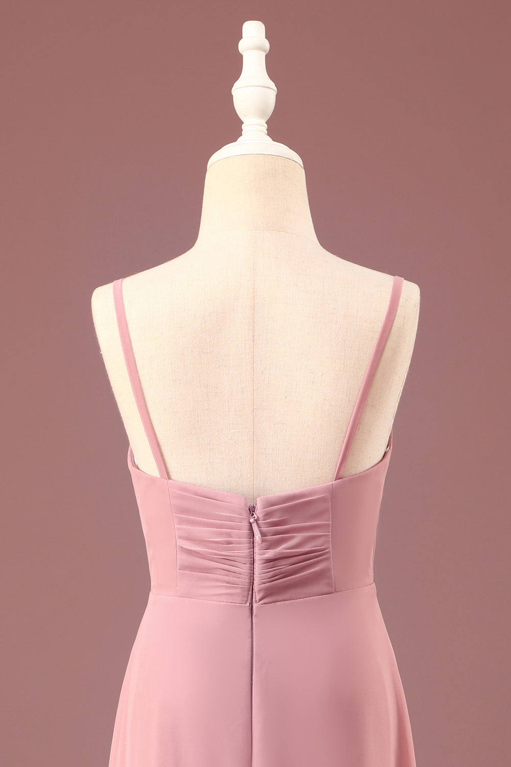 Wedtrend Dusty Rose Junior Bridesmaid Dress A-line Spaghetti Straps Chiffon Long Wedding Party Dress WEDTREND Wedtrend Dusty Rose Junior Bridesmaid Dress A-line Spaghetti Straps Chiffon Long Wedding Party Dress WEDTREND