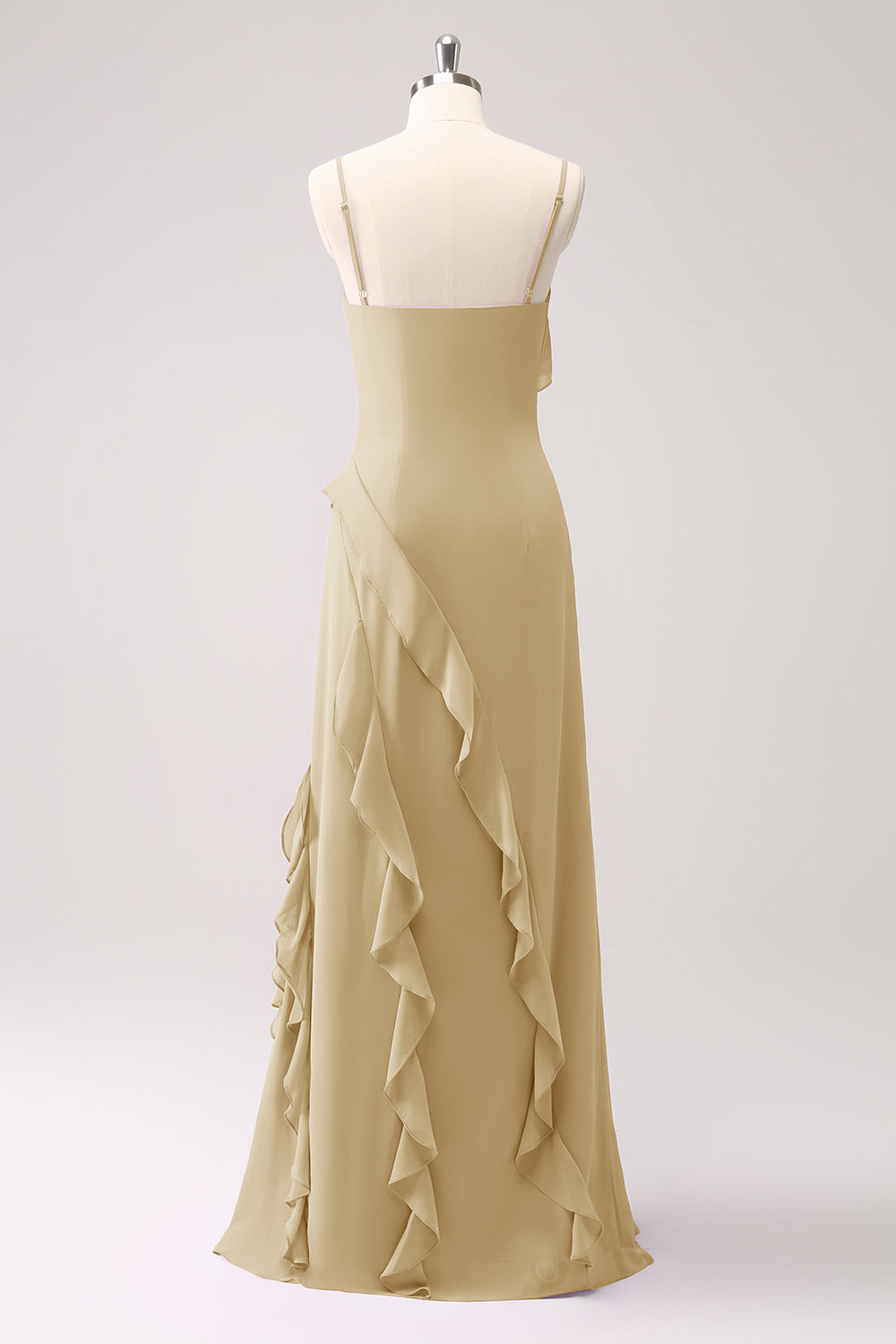 Wedtrend Women Sheath Bridesmaid Dress with Slit Spaghetti Straps Ruffle Long Wedding Party Guest Dress WEDTREND Wedtrend Women Sheath Bridesmaid Dress with Slit Spaghetti Straps Ruffle Long Wedding Party Guest Dress WEDTREND