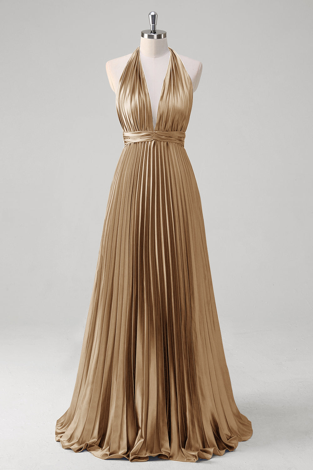Wedtrend Women Royal Blue Long Bridesmaid Dress A-Line Halter Pleated Open Back Wedding Guest Dress WEDTREND Wedtrend Women Royal Blue Long Bridesmaid Dress A-Line Halter Pleated Open Back Wedding Guest Dress WEDTREND