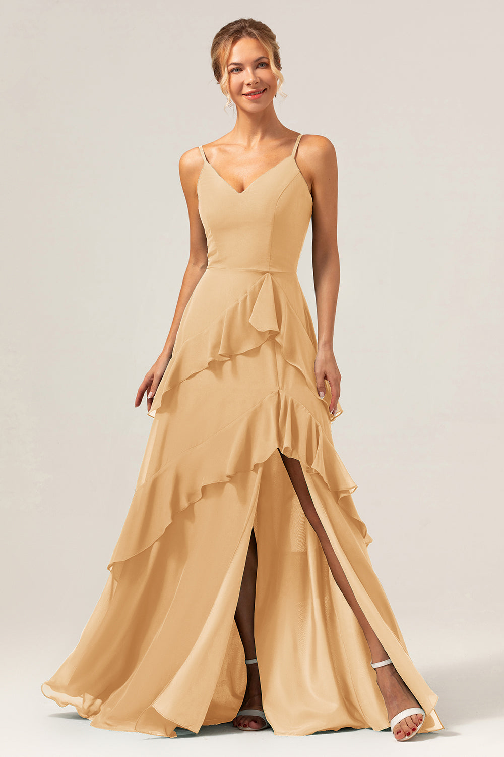 Wedtrend Women Dark Green Bridesmaid Dress with Slit A Line Spaghetti Straps Ruffled Chiffon Floor Length Wedding Party Dress WEDTREND Wedtrend Women Dark Green Bridesmaid Dress with Slit A Line Spaghetti Straps Ruffled Chiffon Floor Length Wedding Party Dress WEDTREND