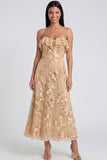 Sweetheart A Line Light Blue Wedding Guest Dress with Appliques