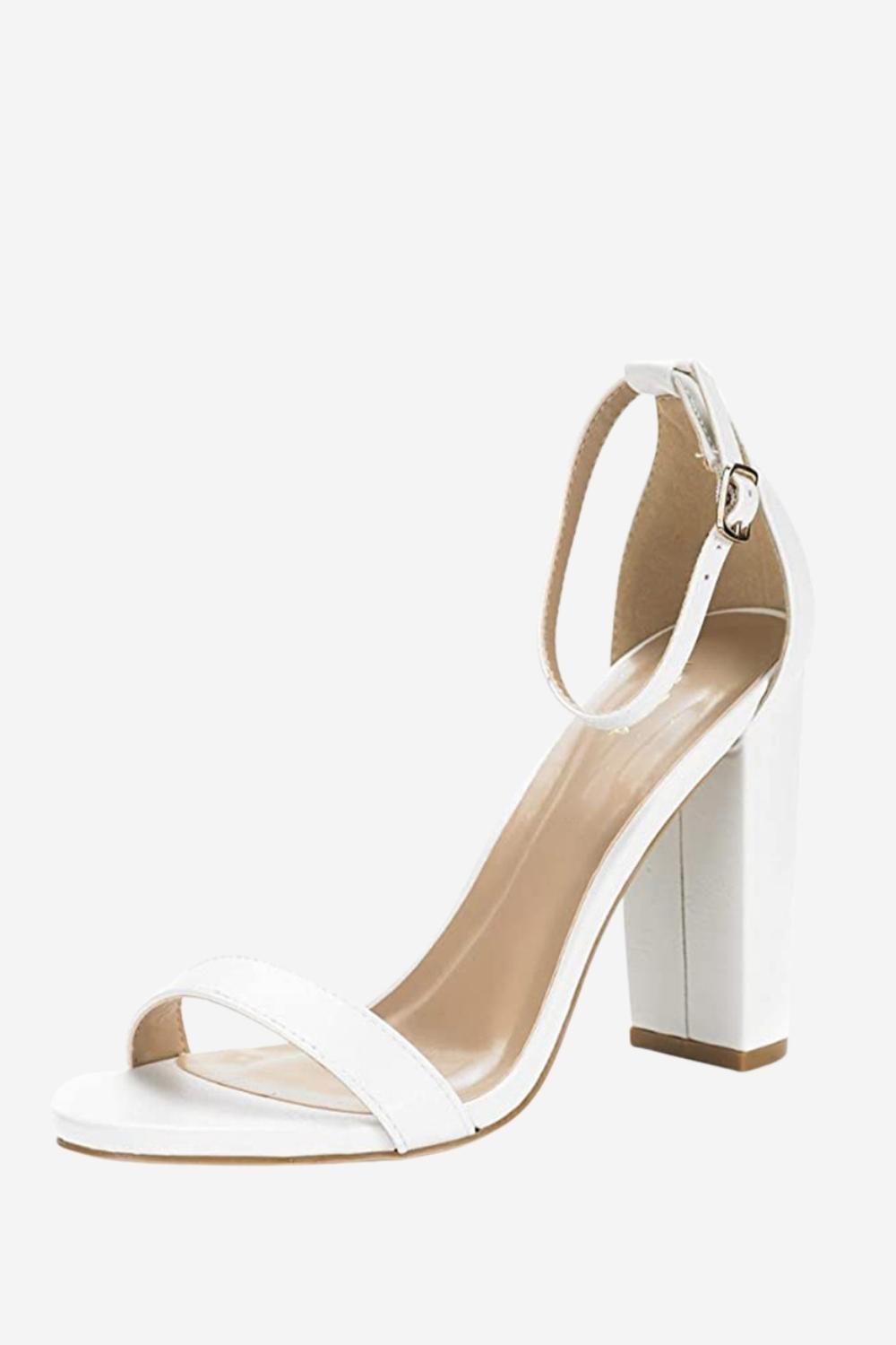 One Strap High Heel Chunky Sandals