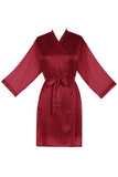 Burgundy Satin Robe - Getting Ready Robe for Brides & Bridesmaids