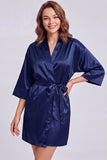Burgundy Satin Robe - Getting Ready Robe for Brides & Bridesmaids