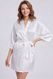 Burgundy Satin Robe - Getting Ready Robe for Brides & Bridesmaids