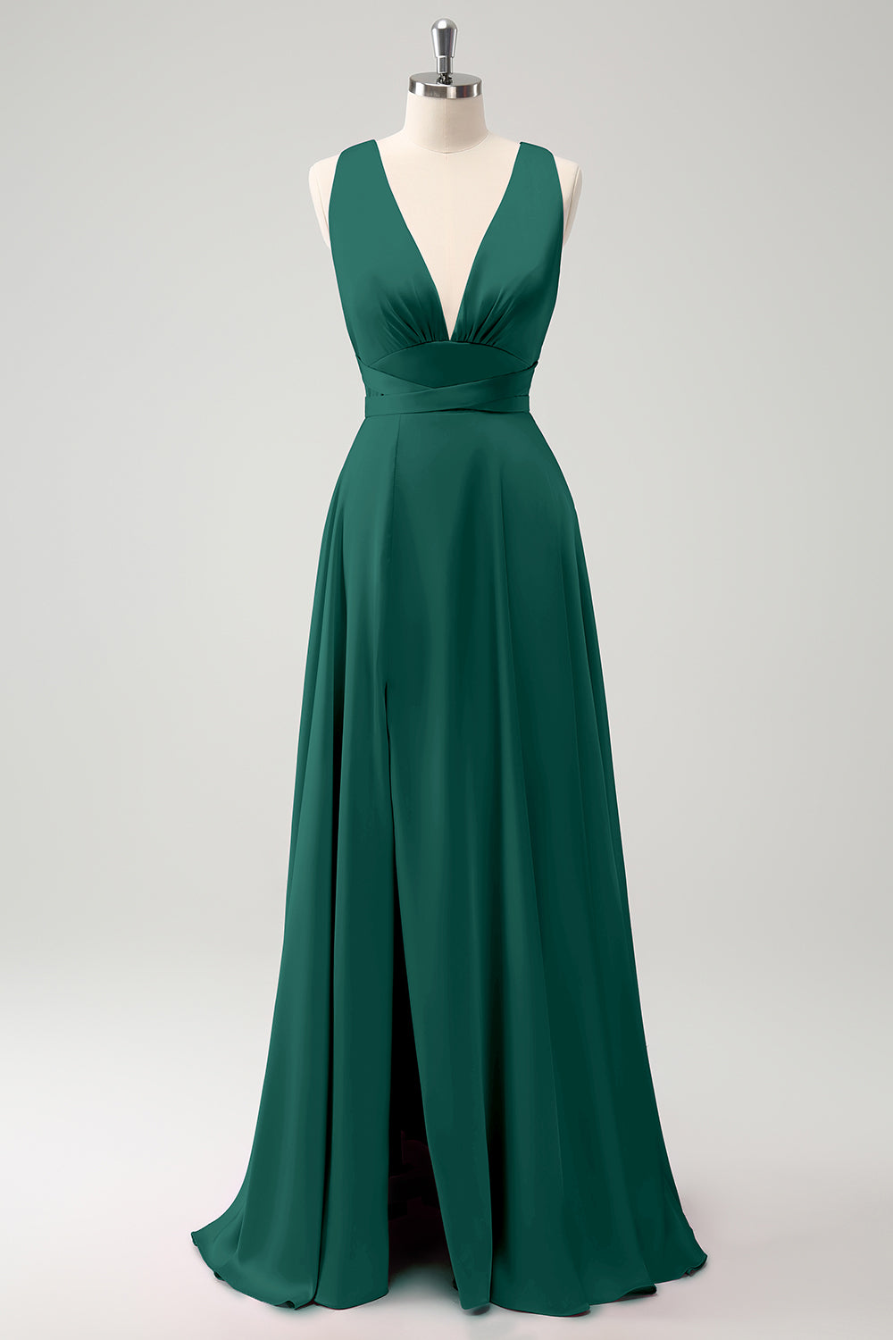 Wedtrend Women Burgundy Bridesmaid Dress with Slit A Line Deep V Neck Backless Long Wedding Guest Dress WEDTREND Wedtrend Women Burgundy Bridesmaid Dress with Slit A Line Deep V Neck Backless Long Wedding Guest Dress WEDTREND