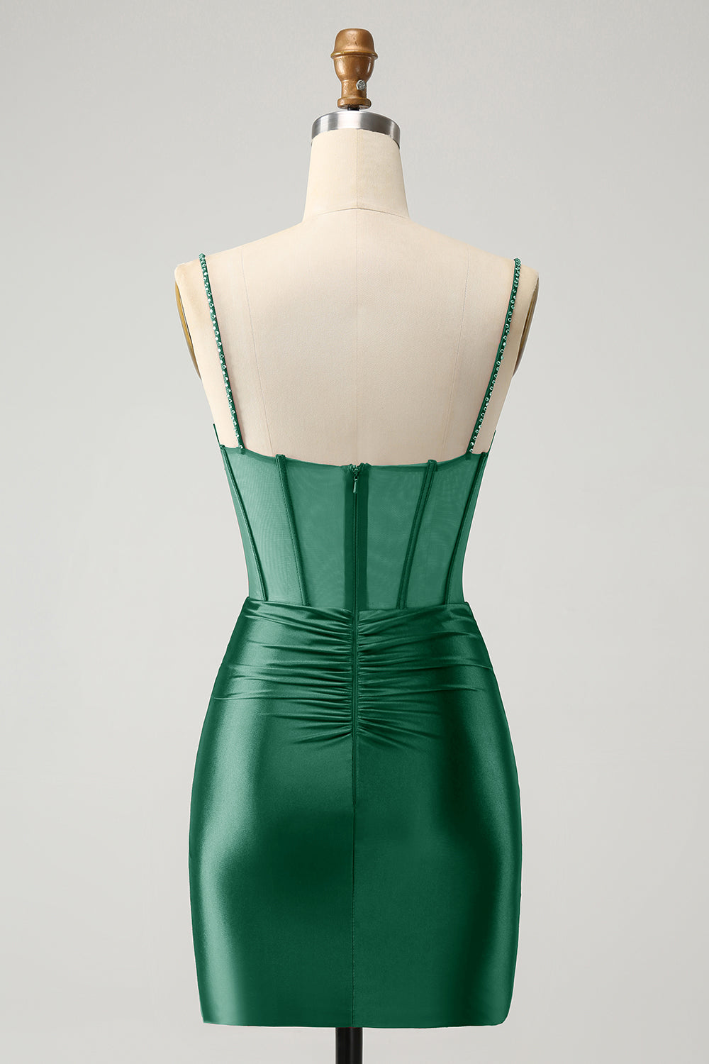 Wedtrend Women Chic Dark Green Short Homecoming Dress with Beading Bodycon Pleated Corset Cocktail Party Dress WEDTREND Wedtrend Women Chic Dark Green Short Homecoming Dress with Beading Bodycon Pleated Corset Cocktail Party Dress WEDTREND