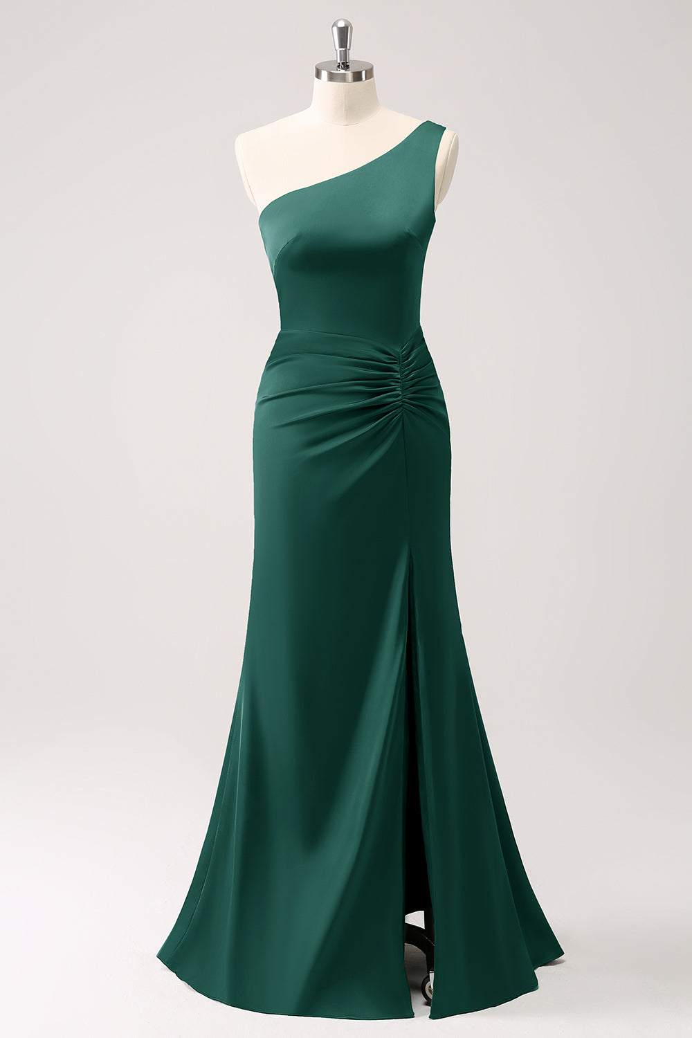 Wedtrend Women Elegant Bridesmaid Dress with Slit Mermaid One Shoulder Pleated Backless Wedding Party Guest Dress WEDTREND Wedtrend Women Elegant Bridesmaid Dress with Slit Mermaid One Shoulder Pleated Backless Wedding Party Guest Dress WEDTREND