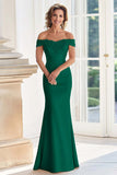 Champagne Off the Shoulder Sheath Mother of the Bride Dress with Appliques