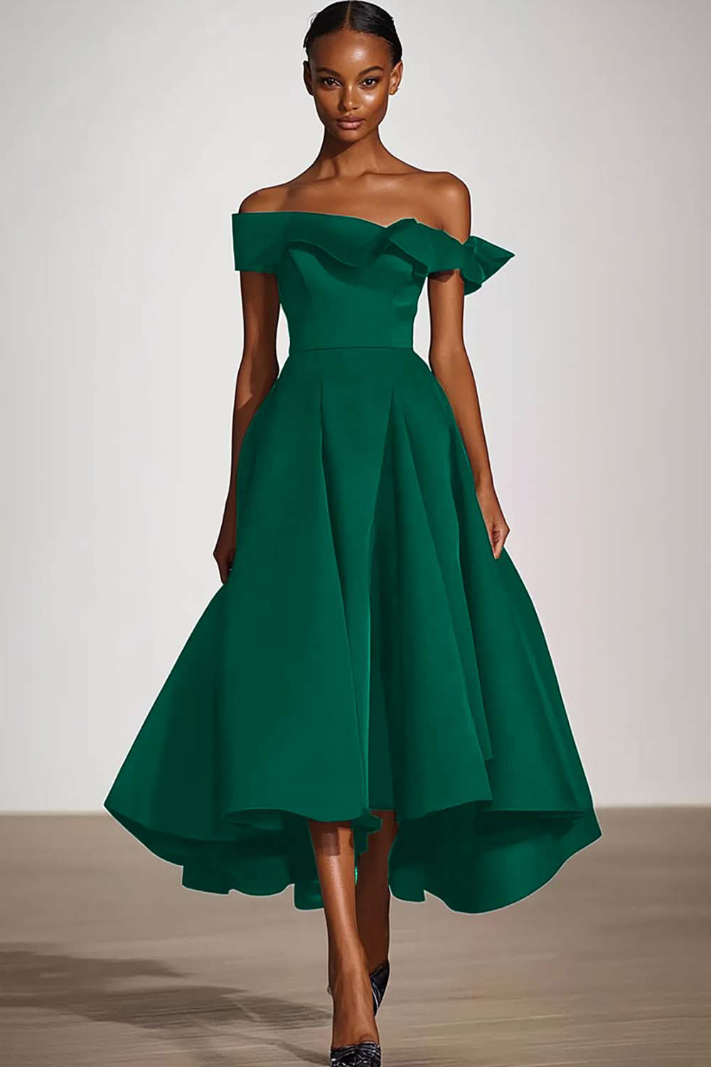 Wedtrend Women Off The Shoulder Formal Dress Black A Line Midi Vintage Cocktail Dress, Dark Green / US2 Wedtrend Women Off The Shoulder Formal Dress Black A Line Midi Vintage Cocktail Dress, Dark Green / US2