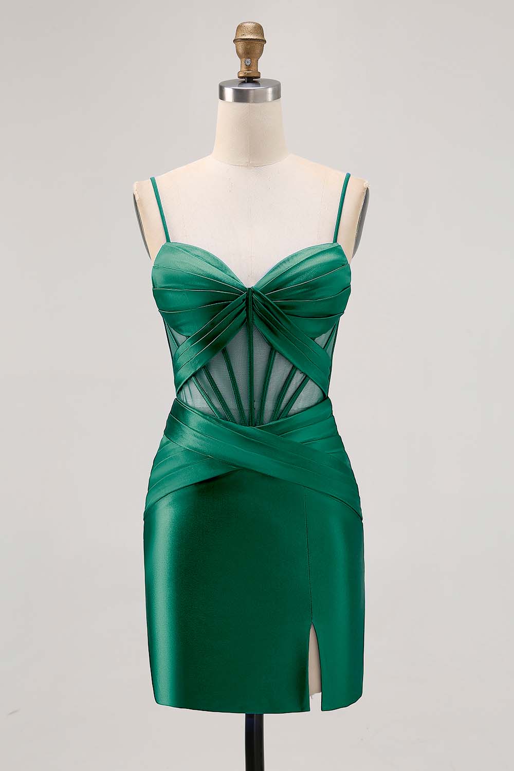 Wedtrend Women Satin Homecoming Dress with Slit Royal Blue Corset Pleated Spaghetti Straps Short Tight Cocktail Dress WEDTREND Wedtrend Women Satin Homecoming Dress with Slit Royal Blue Corset Pleated Spaghetti Straps Short Tight Cocktail Dress WEDTREND