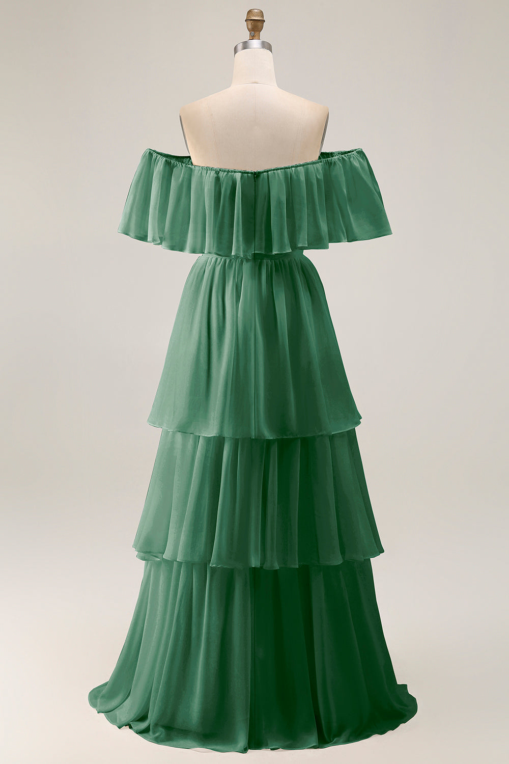 WEDTREND Women Dark Green Bridesmaid Dress Off The Shoulder Ruffled A Line Long Wedding Guest Dress WEDTREND Women Dark Green Bridesmaid Dress Off The Shoulder Ruffled A Line Long Wedding Guest Dress