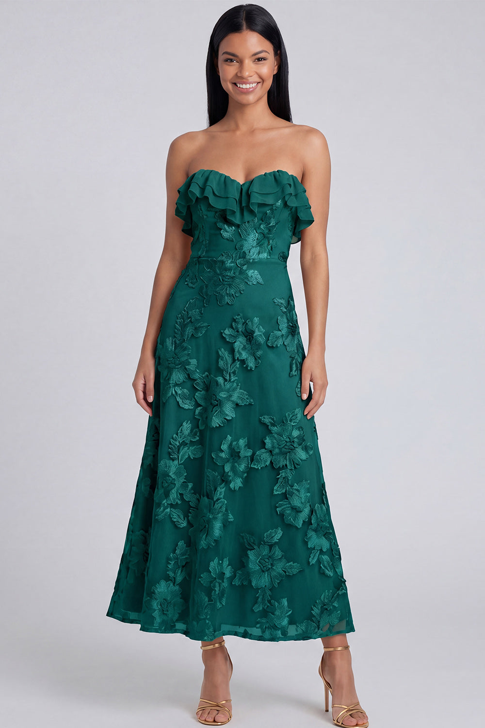 green blue wedding guest dress Spaghetti Straps Dusty Blue Wedding Guest Dress with Square Neckline