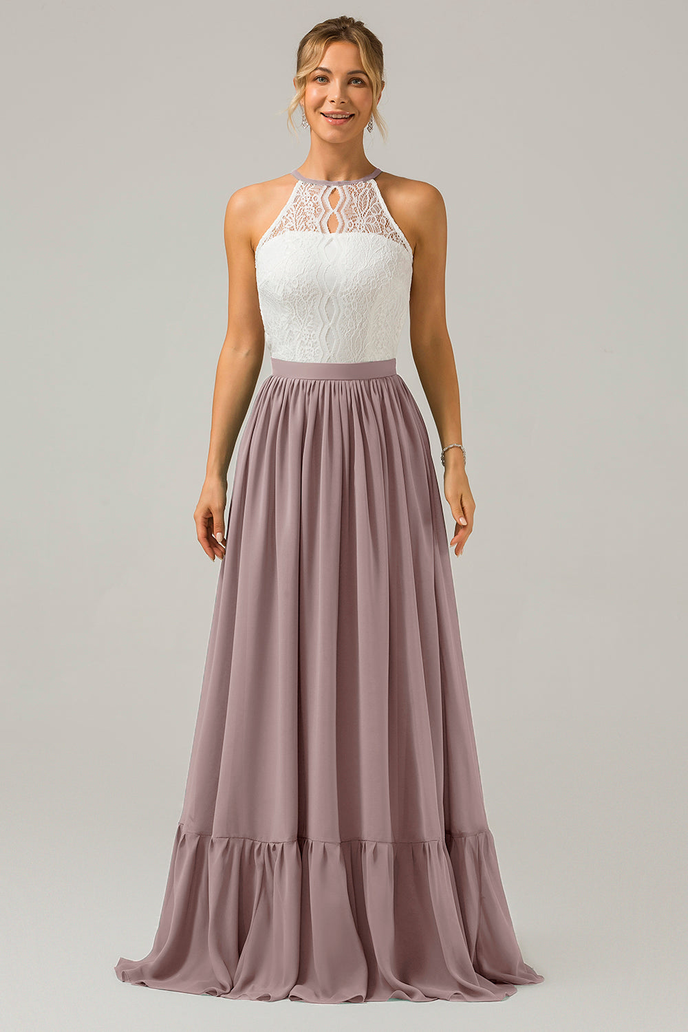 Wedtrend Women Bridesmaid Dress With Lace A-Line Spaghetti Straps Pleated Long Wedding Party Dress WEDTREND Wedtrend Women Bridesmaid Dress With Lace A-Line Spaghetti Straps Pleated Long Wedding Party Dress WEDTREND