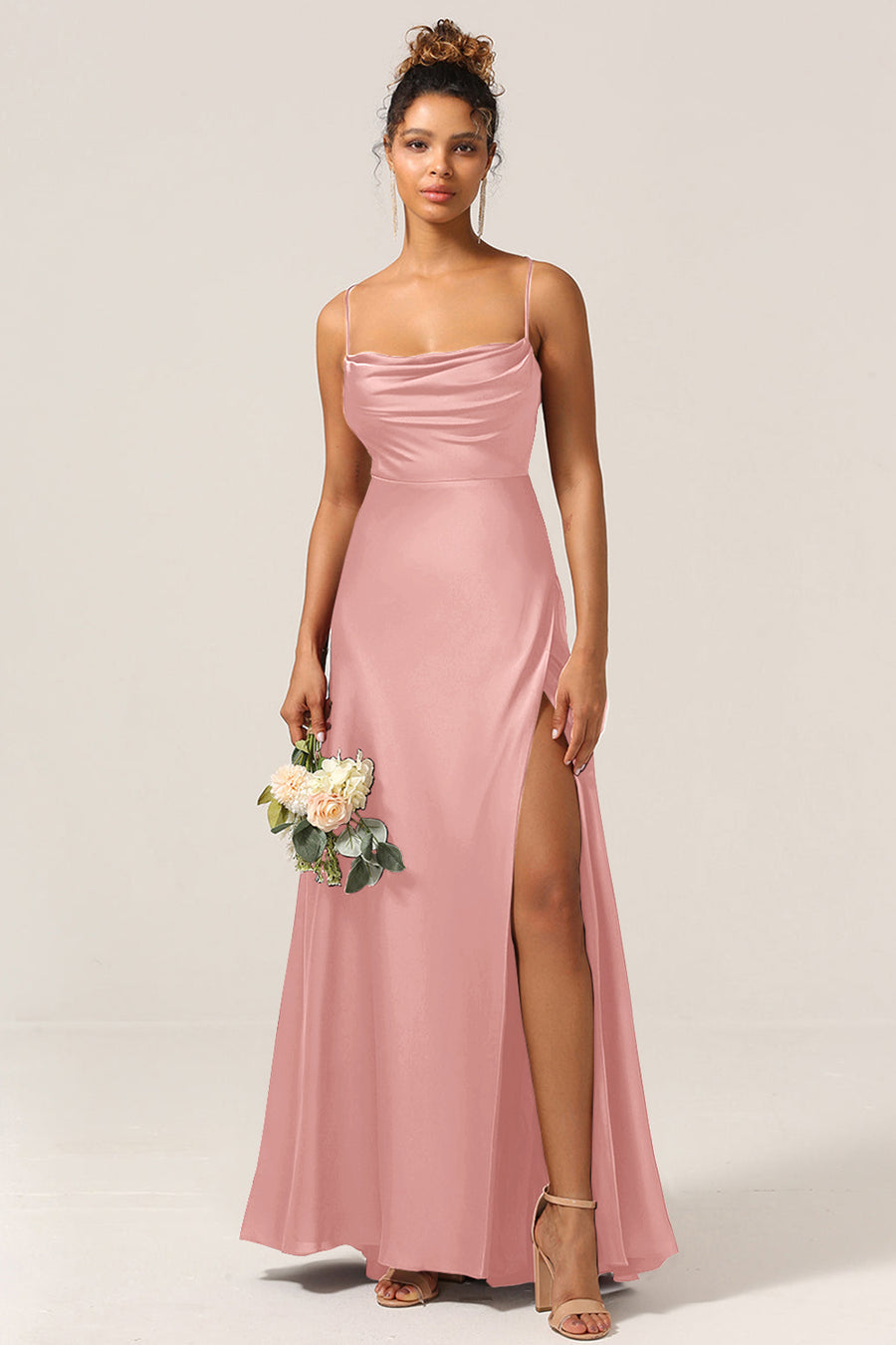 sachin and babi light blue dress Dusty Pink Bridesmaid Dresses – Kennedy Blue main image 1