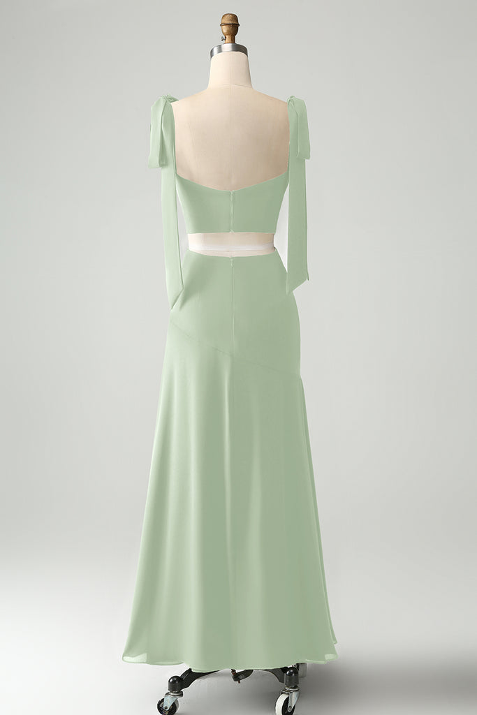 Fuchsia Dress Bridesmaid Halter Straps V-Neck Lace Up Back Stretch Satin Bridesmaid Dress With Slit