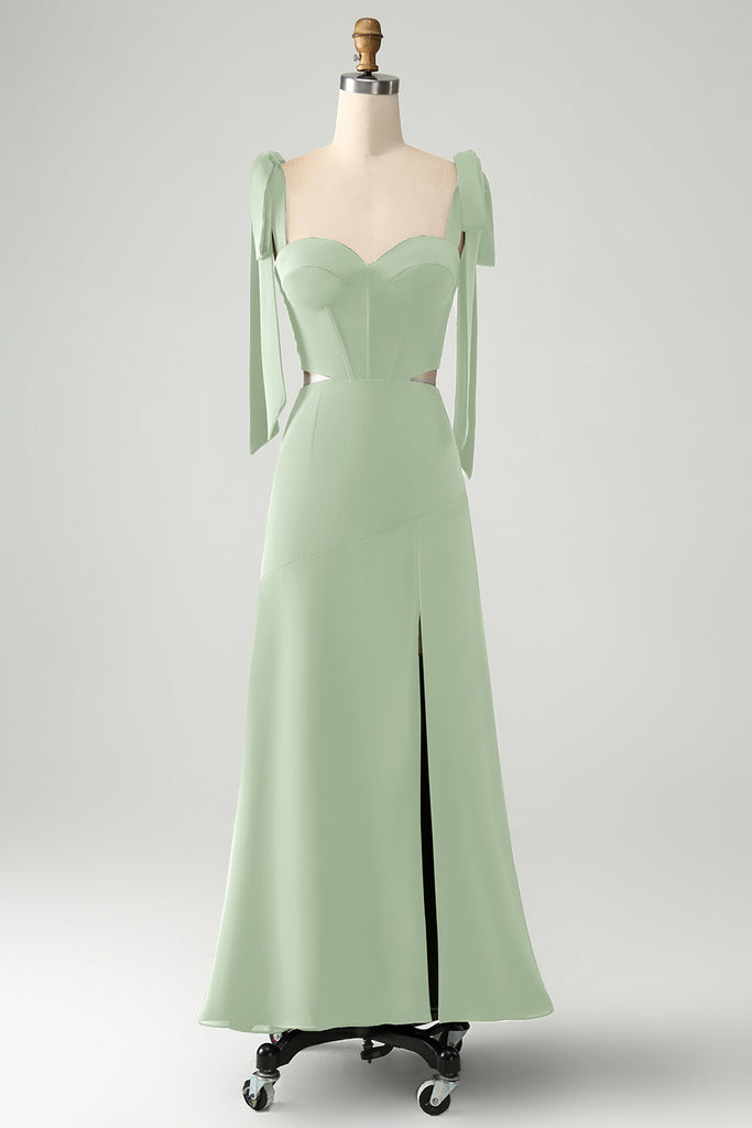 Cute V-neck Spaghetti Straps Floor-length Junior Bridesmaid Dresses Fuchsia