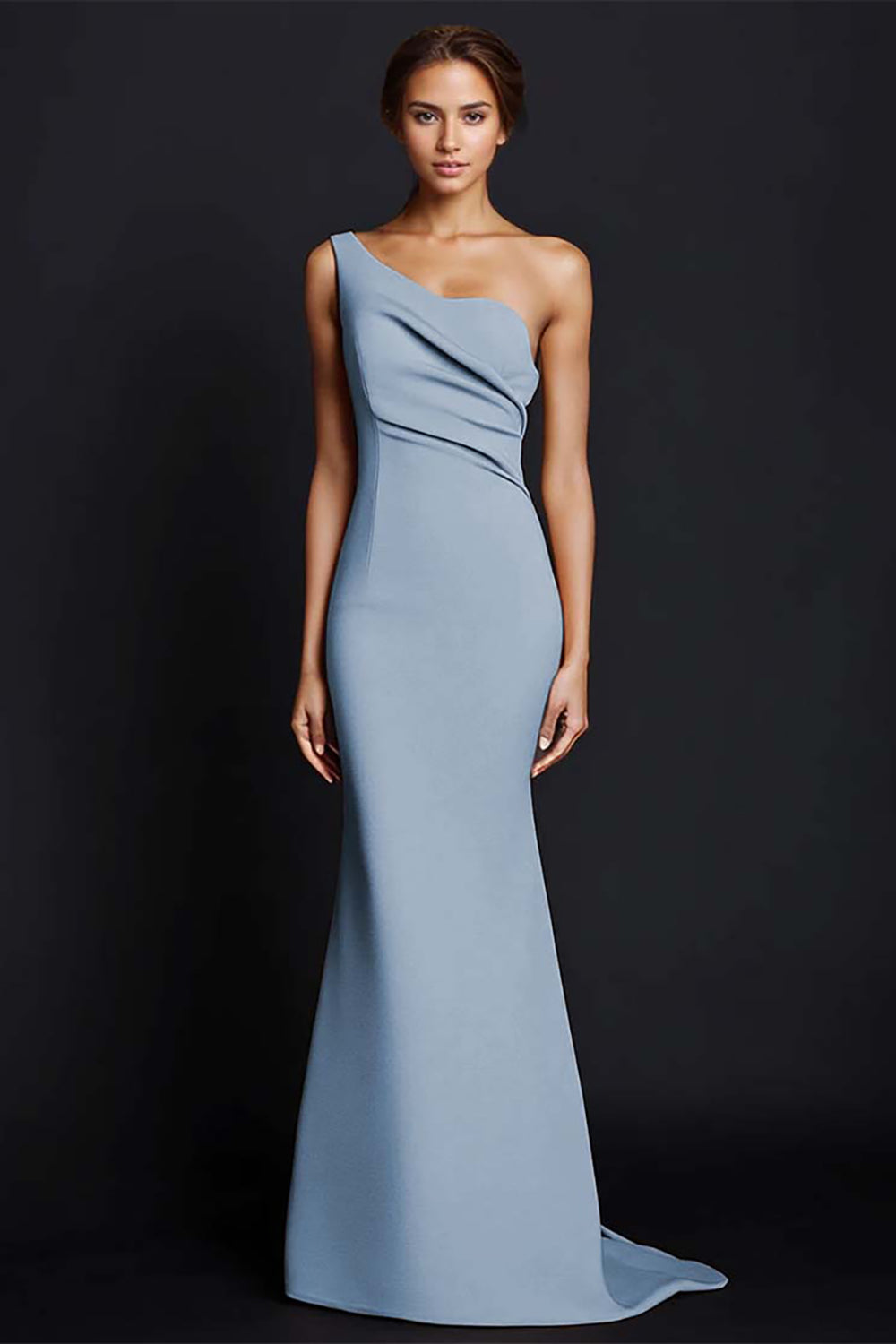 Wedtrend Women Khaki Mermaid Maxi Dress Satin One Shoulder Wedding Guest Dress WEDTREND Wedtrend Women Khaki Mermaid Maxi Dress Satin One Shoulder Wedding Guest Dress WEDTREND