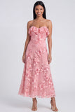 Sweetheart A Line Light Blue Wedding Guest Dress with Appliques