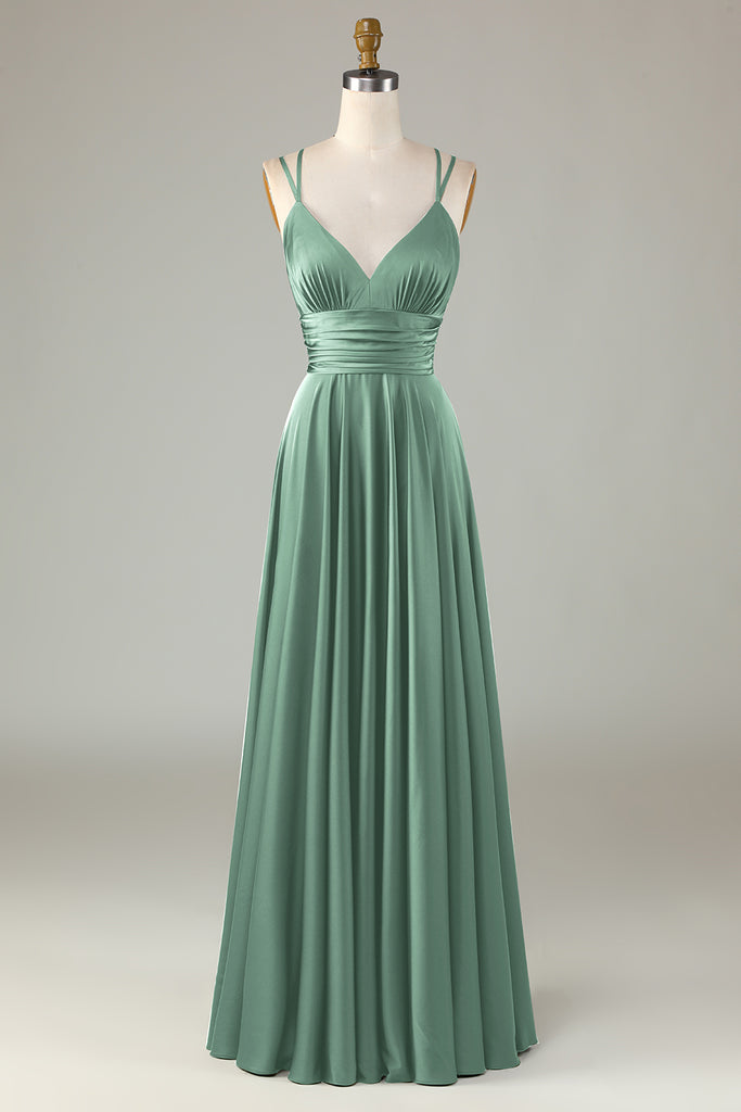 Wedtrend Women Eucalyptus Bridesmaid Dress A Line Spaghetti Straps