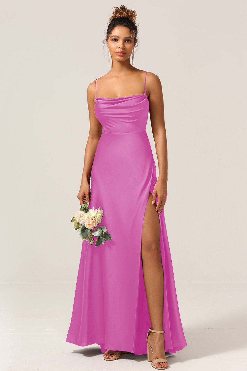 Wedtrend Women Long Bridesmaid Dress A-Line Sweetheart Tiered Floor Length Chiffon Wedding Party Dress, Fuchsia Wedtrend Women Long Bridesmaid Dress A-Line Sweetheart Tiered Floor Length Chiffon Wedding Party Dress, Fuchsia