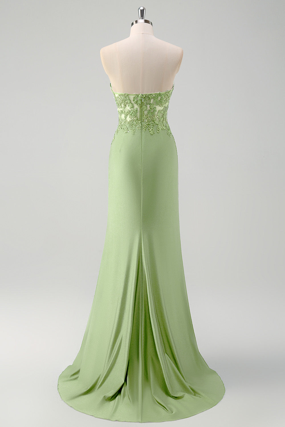WEDTREND Women Green Mermaid Long Prom Dress with Slit Strapless Deep V Neck Corset Pleated Evening Dress WEDTREND Women Green Mermaid Long Prom Dress with Slit Strapless Deep V Neck Corset Pleated Evening Dress