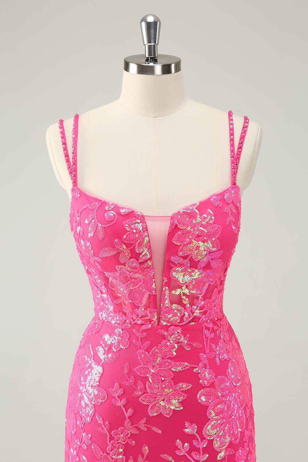 Wedtrend Women Gorgeous Hot Pink Homecoming Dress with Lace Up Back Spaghetti Straps Tight Glittler Short Cocktail Party Dress WEDTREND Wedtrend Women Gorgeous Hot Pink Homecoming Dress with Lace Up Back Spaghetti Straps Tight Glittler Short Cocktail Party Dress WEDTREND