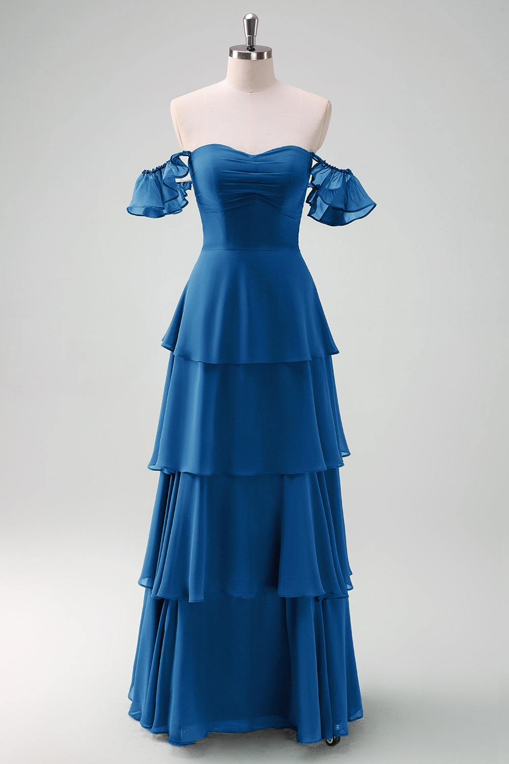 off the shoulder dress with ruffles at the bottom White Satin Mini Dress with Ruffles