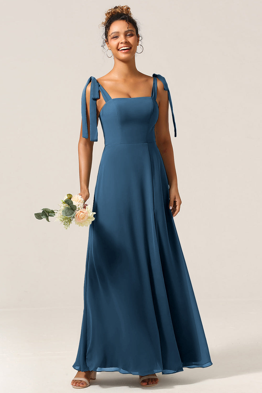 Wedtrend Women Chiffon Bridesmaid Dress A-Line Spaghetti Straps Floor-Length Dress with Slit WEDTREND Wedtrend Women Chiffon Bridesmaid Dress A-Line Spaghetti Straps Floor-Length Dress with Slit WEDTREND