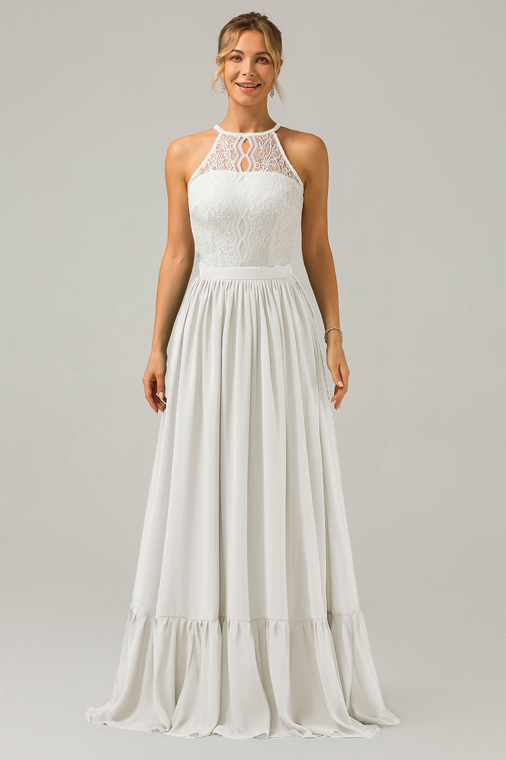 Wedtrend Women Bridesmaid Dress With Lace A-Line Spaghetti Straps Pleated Long Wedding Party Dress WEDTREND Wedtrend Women Bridesmaid Dress With Lace A-Line Spaghetti Straps Pleated Long Wedding Party Dress WEDTREND
