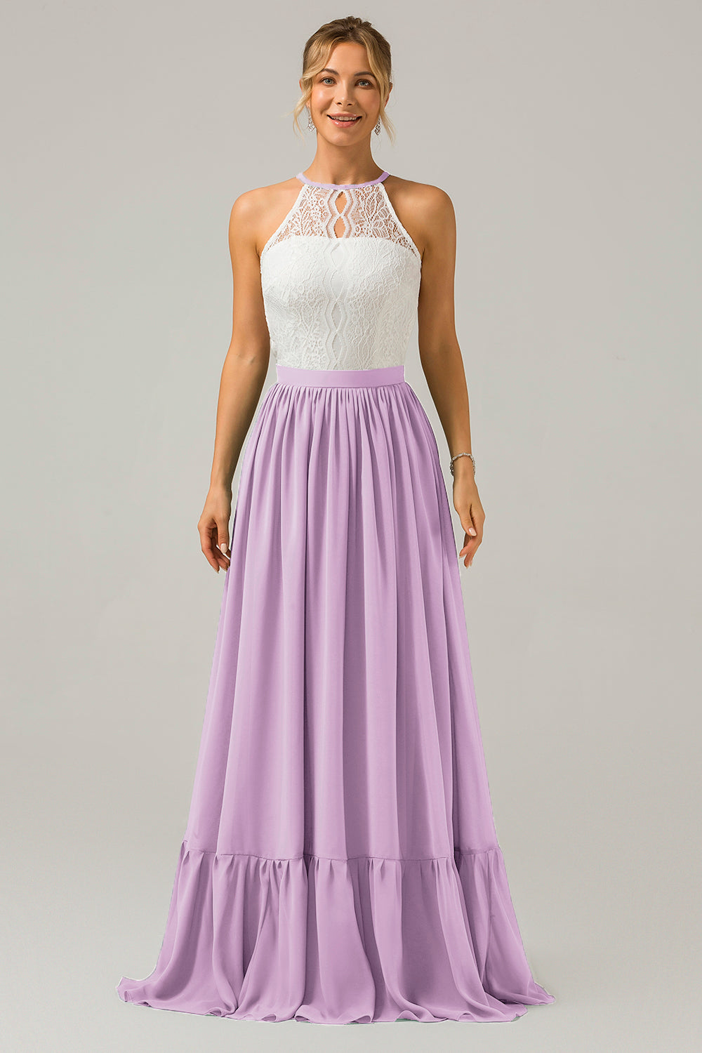 Wedtrend Women Bridesmaid Dress With Lace A-Line Spaghetti Straps Pleated Long Wedding Party Dress WEDTREND Wedtrend Women Bridesmaid Dress With Lace A-Line Spaghetti Straps Pleated Long Wedding Party Dress WEDTREND