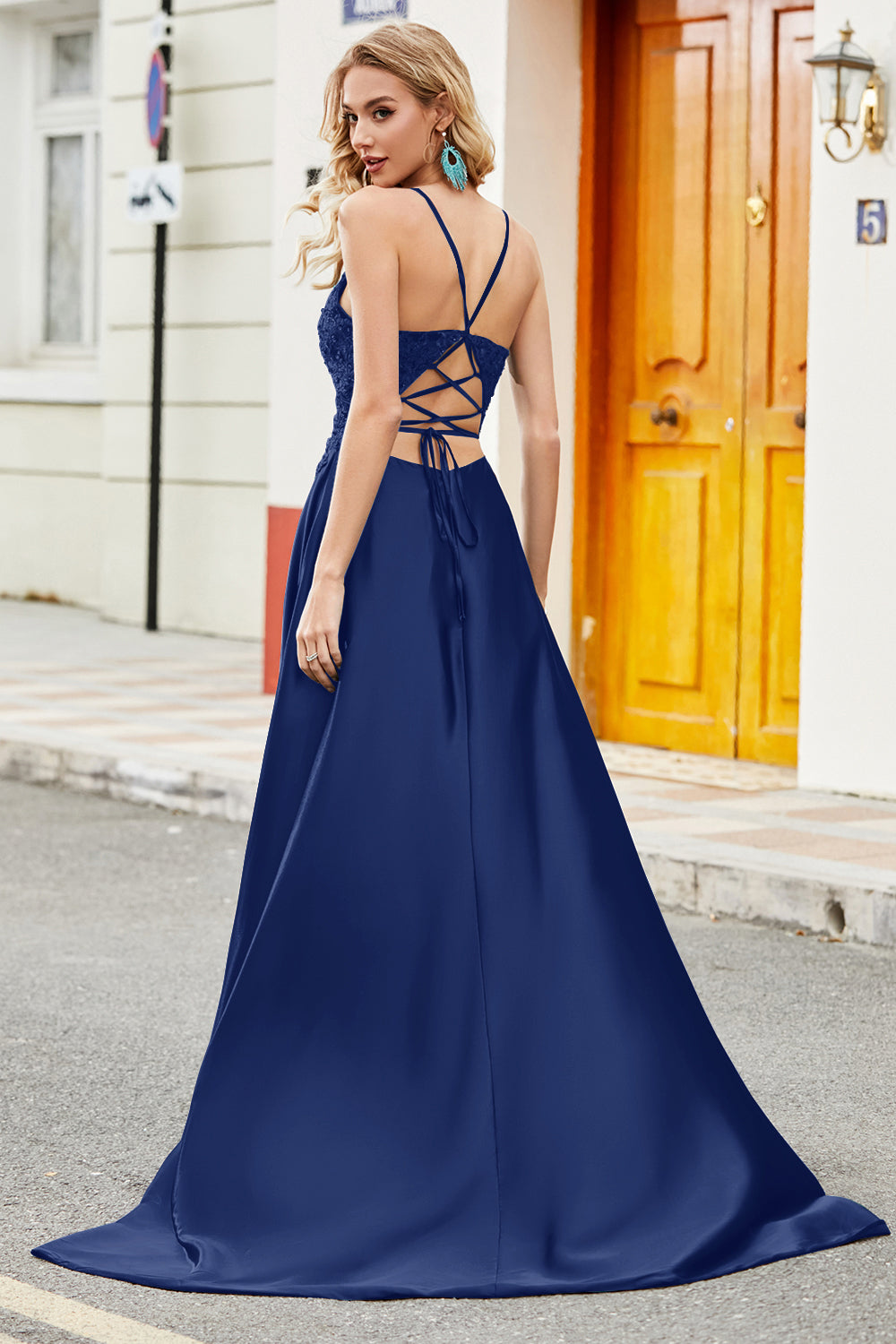 Wedtrend Women Royal Blue Prom Dress A-Line Spaghetti Straps Long Evening Party Dress with Slit WEDTREND Wedtrend Women Royal Blue Prom Dress A-Line Spaghetti Straps Long Evening Party Dress with Slit WEDTREND