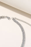 Silver Sparking Rhinestone Choker Necklace