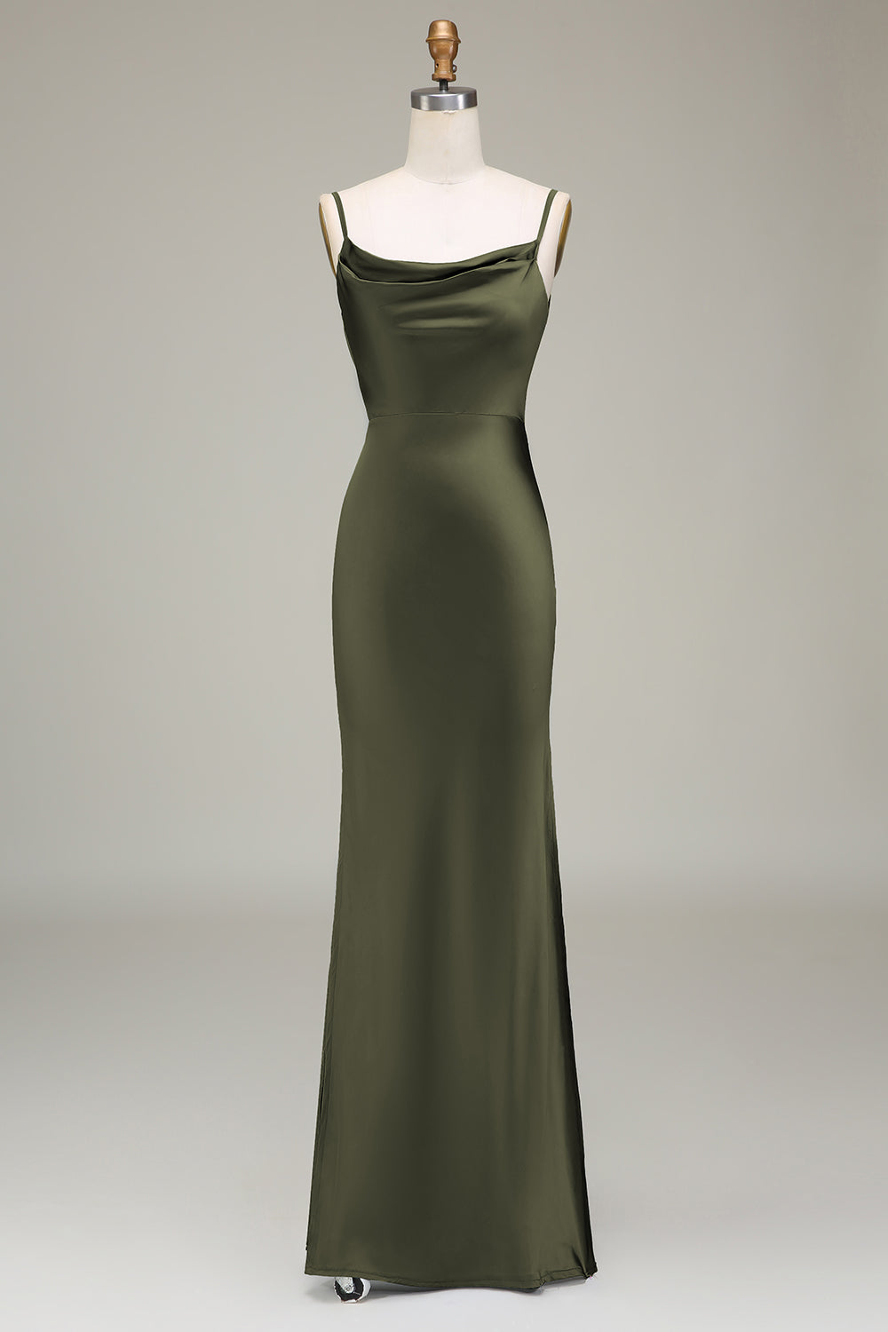 WEDTREND Women Dark Green Bridesmaid Dress Sheath Spaghetti Straps Long Satin Wedding Guest Dress WEDTREND Women Dark Green Bridesmaid Dress Sheath Spaghetti Straps Long Satin Wedding Guest Dress