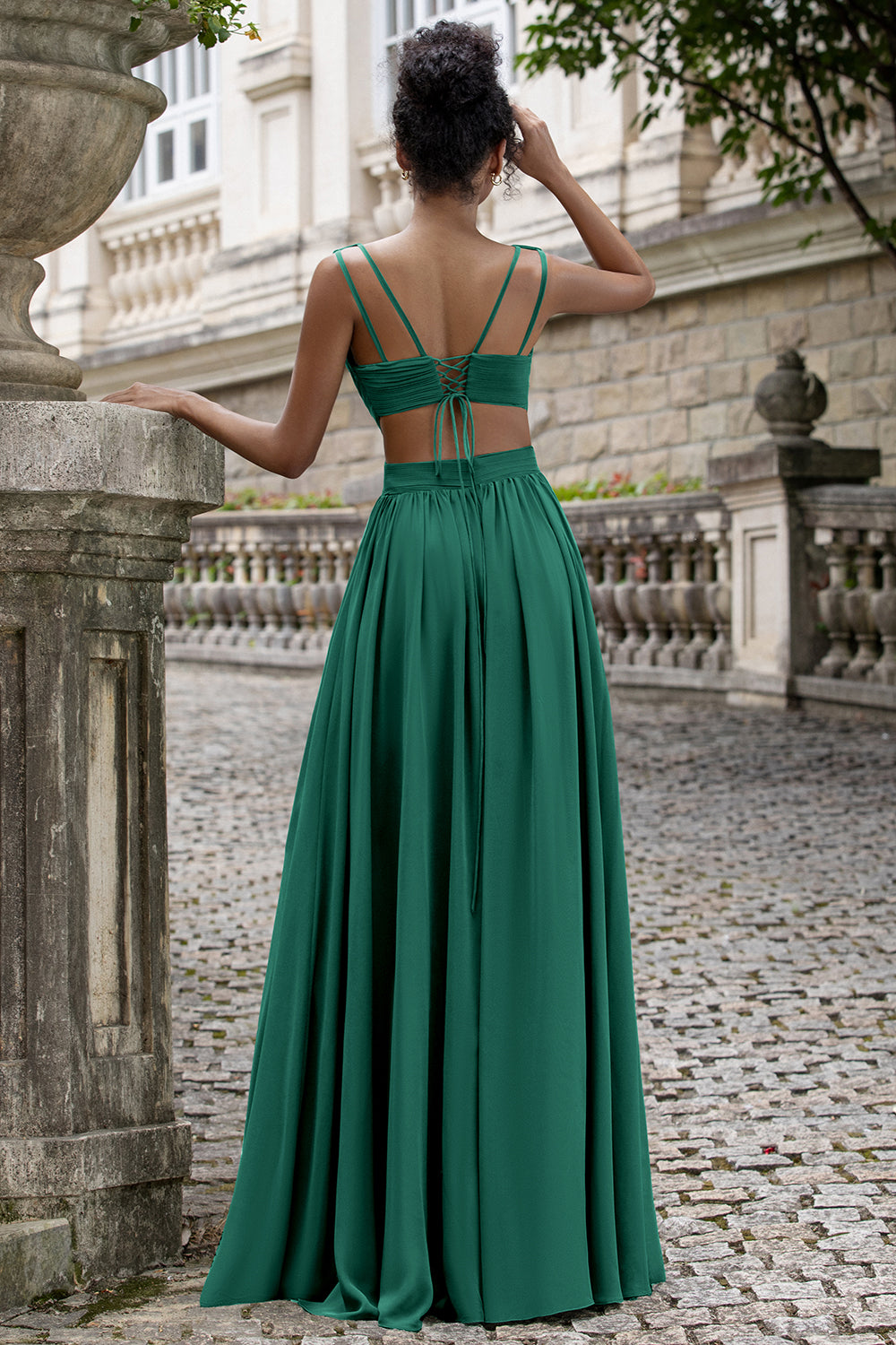 Wedtrend Women Dark Green Bridesmaid Dress A Line V Neck Pleated Chiffon Long Wedding Party Dress WEDTREND Wedtrend Women Dark Green Bridesmaid Dress A Line V Neck Pleated Chiffon Long Wedding Party Dress WEDTREND