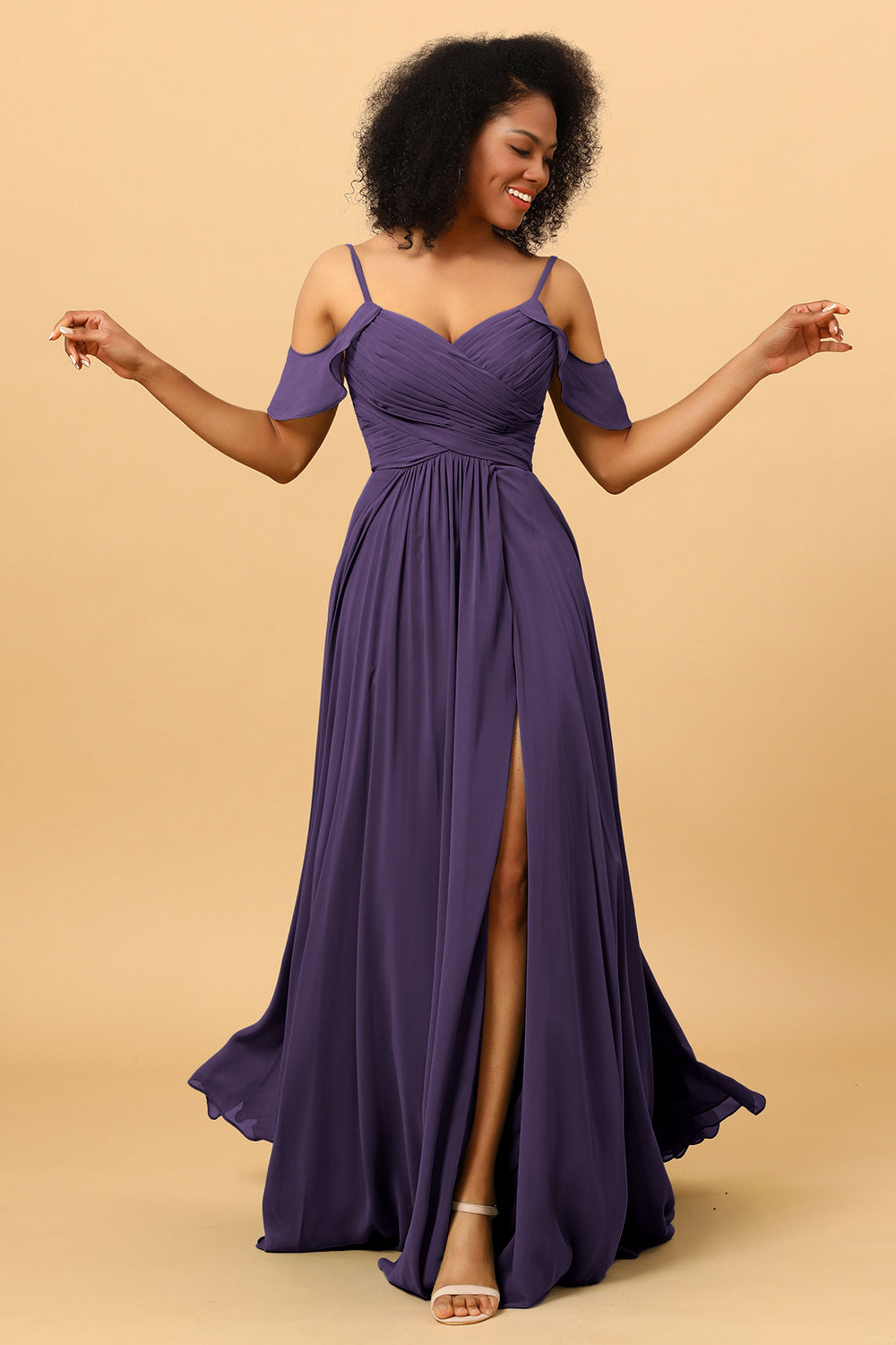 long bridesmaid dress BABARONI Evening With Spaghetti Straps and Ribbons Royal Blue Floor length Fabric Simple blue satin long prom