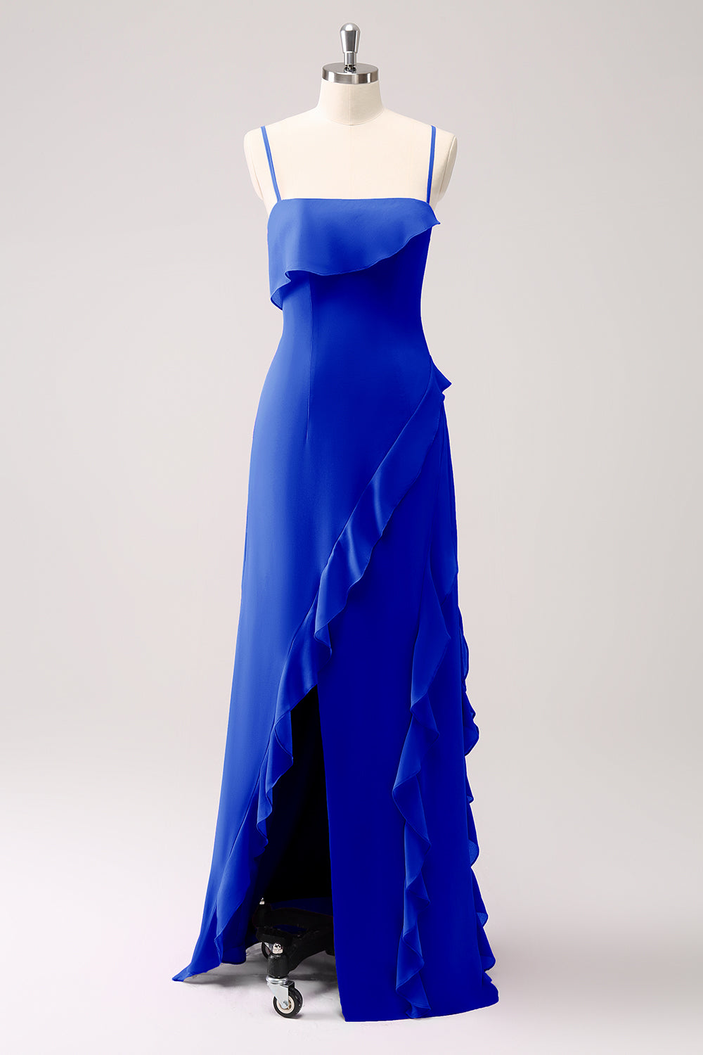 Wedtrend Women Sheath Bridesmaid Dress with Slit Spaghetti Straps Ruffle Long Wedding Party Guest Dress WEDTREND Wedtrend Women Sheath Bridesmaid Dress with Slit Spaghetti Straps Ruffle Long Wedding Party Guest Dress WEDTREND
