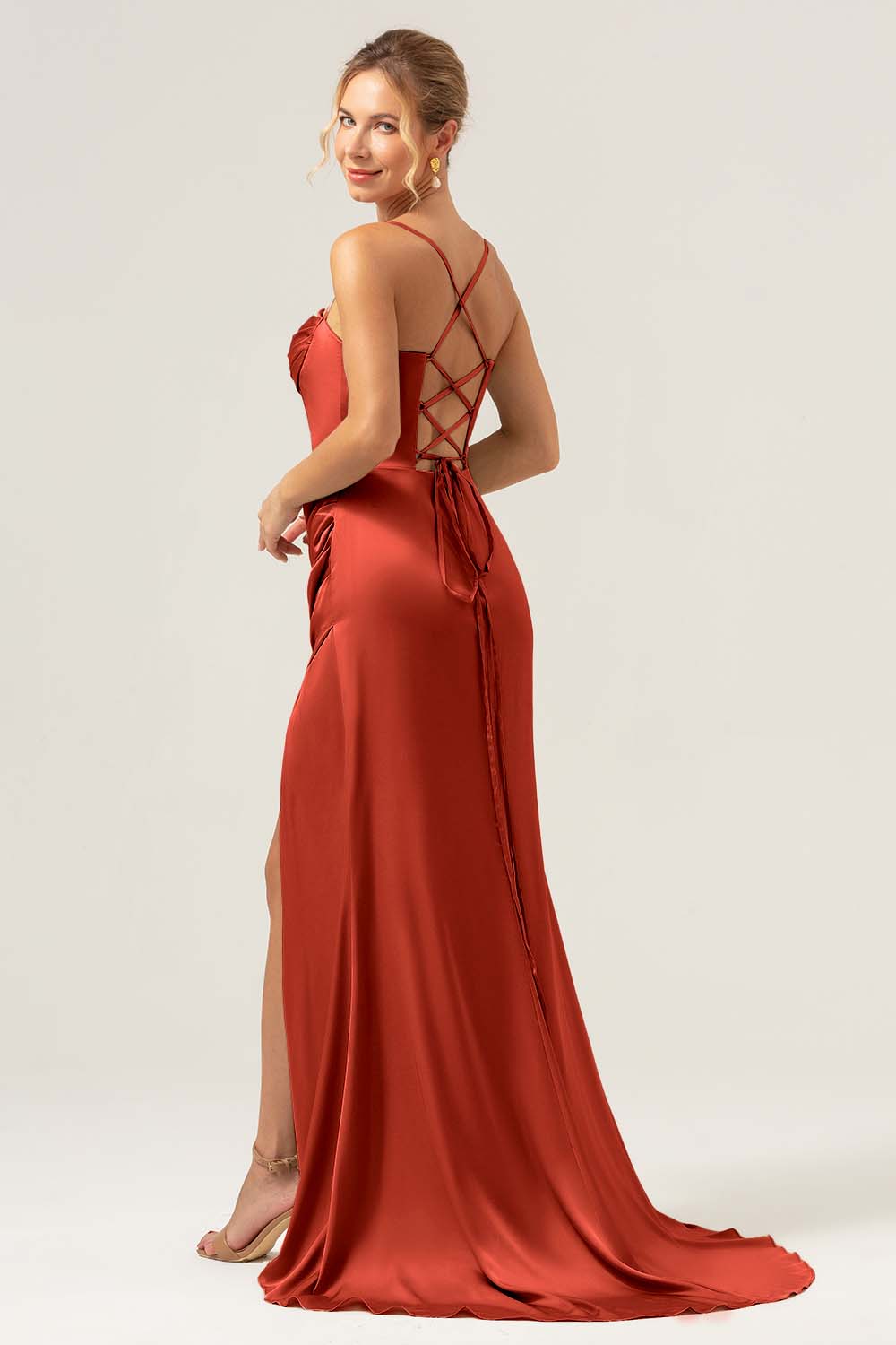 martini bridesmaid dress Azazie Voni Martini Stretch Satin Bridesmaid Dresses