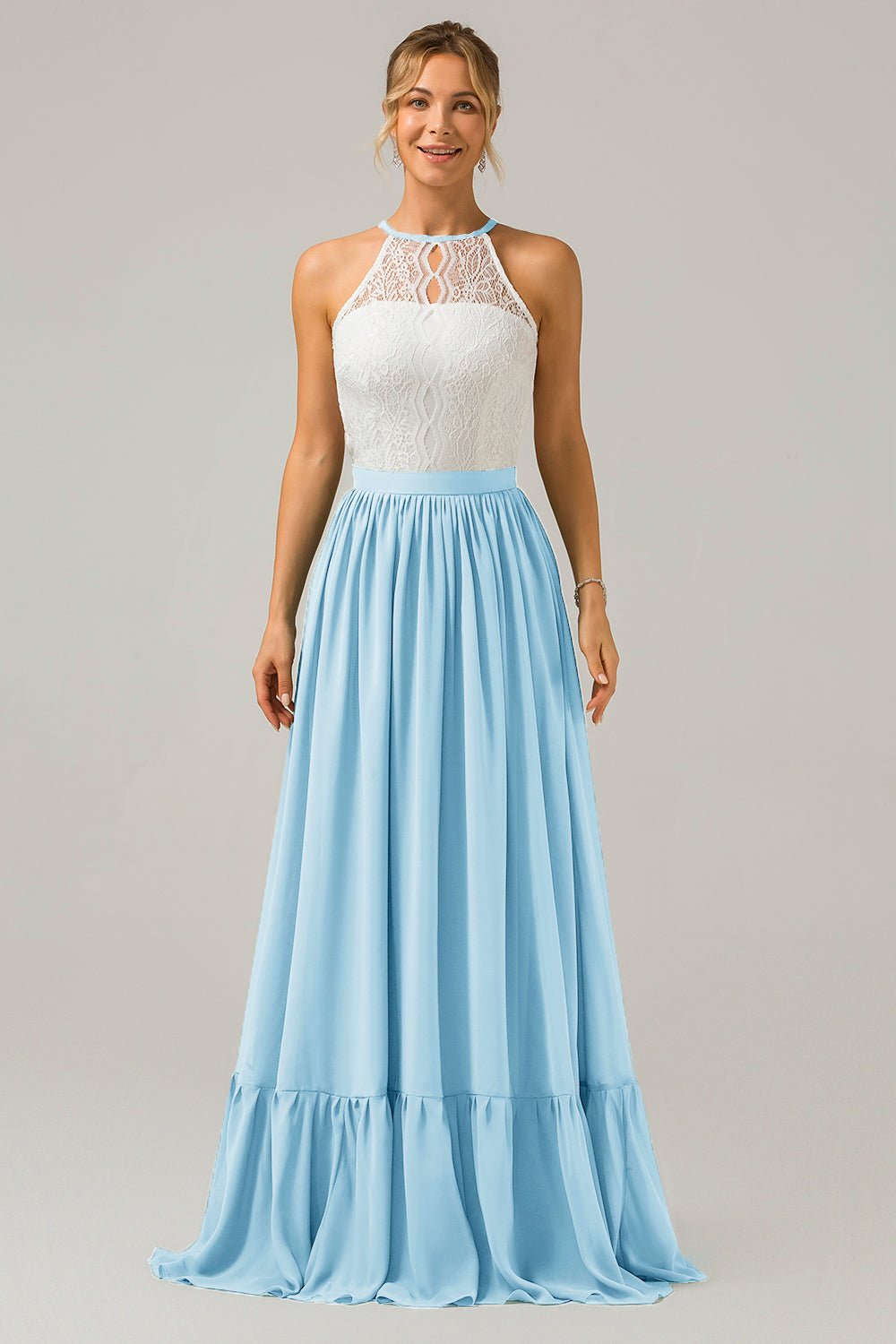 Wedtrend Women Bridesmaid Dress With Lace A-Line Spaghetti Straps Pleated Long Wedding Party Dress WEDTREND Wedtrend Women Bridesmaid Dress With Lace A-Line Spaghetti Straps Pleated Long Wedding Party Dress WEDTREND