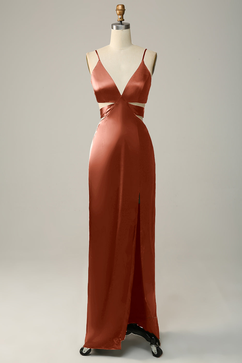 Wedtrend Women Dark Green Bridesmaid Dress Sheath Spaghetti Straps Cut Out Satin Long Wedding Guest Dress WEDTREND Wedtrend Women Dark Green Bridesmaid Dress Sheath Spaghetti Straps Cut Out Satin Long Wedding Guest Dress WEDTREND