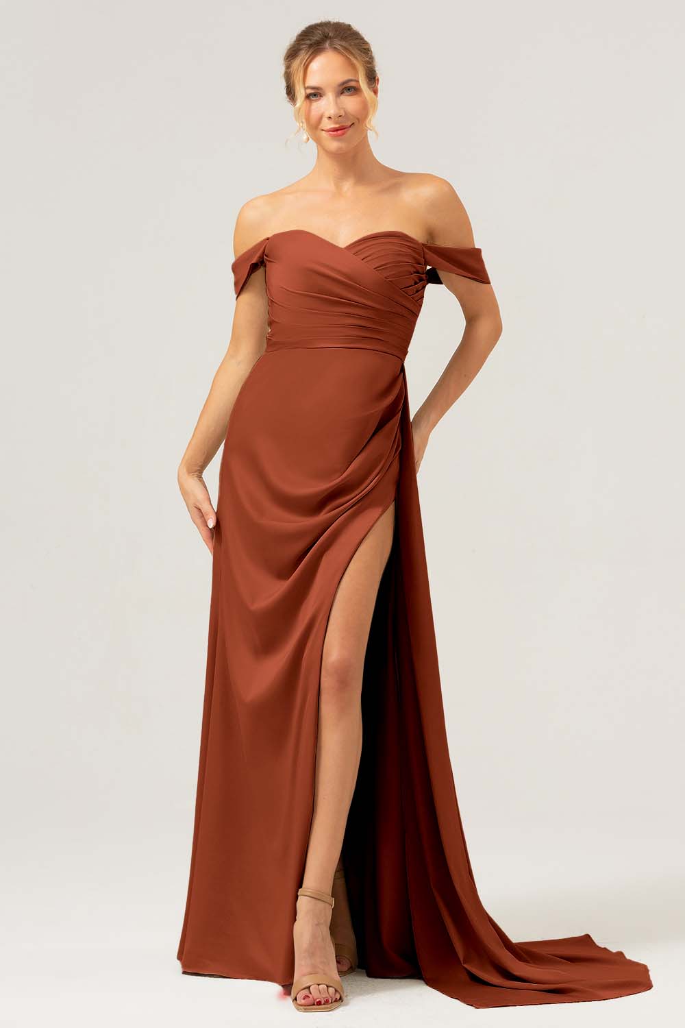 dark terracotta bridesmaid dress 20 Terracotta and Rust Bridesmaid Dresses: Revelry Skye Gown