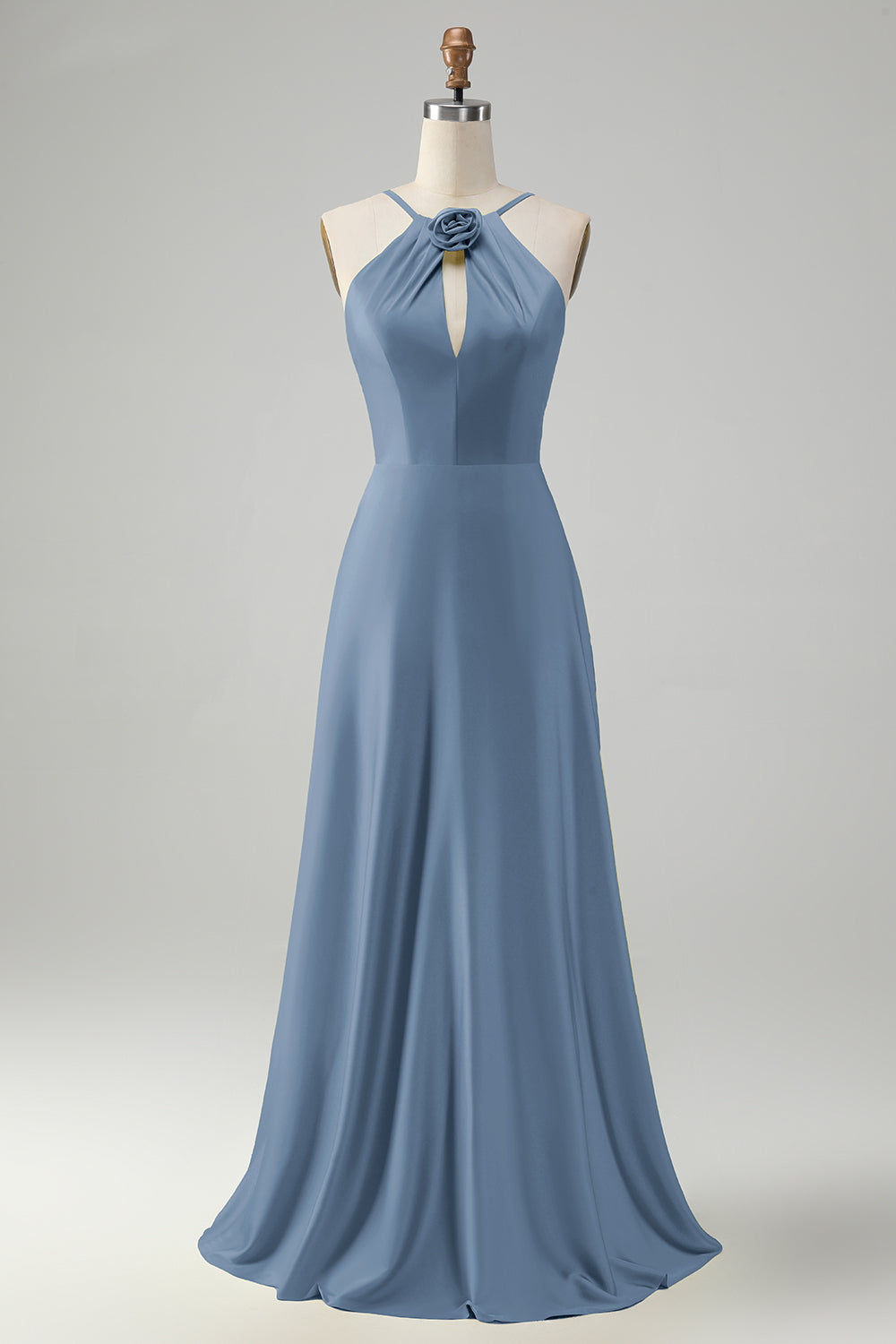 Wedtrend Women Stylish Yellow Bridesmaid Dress with Flower A Line Halter Pleated Long Wedding Party Guest Dress WEDTREND Wedtrend Women Stylish Yellow Bridesmaid Dress with Flower A Line Halter Pleated Long Wedding Party Guest Dress WEDTREND