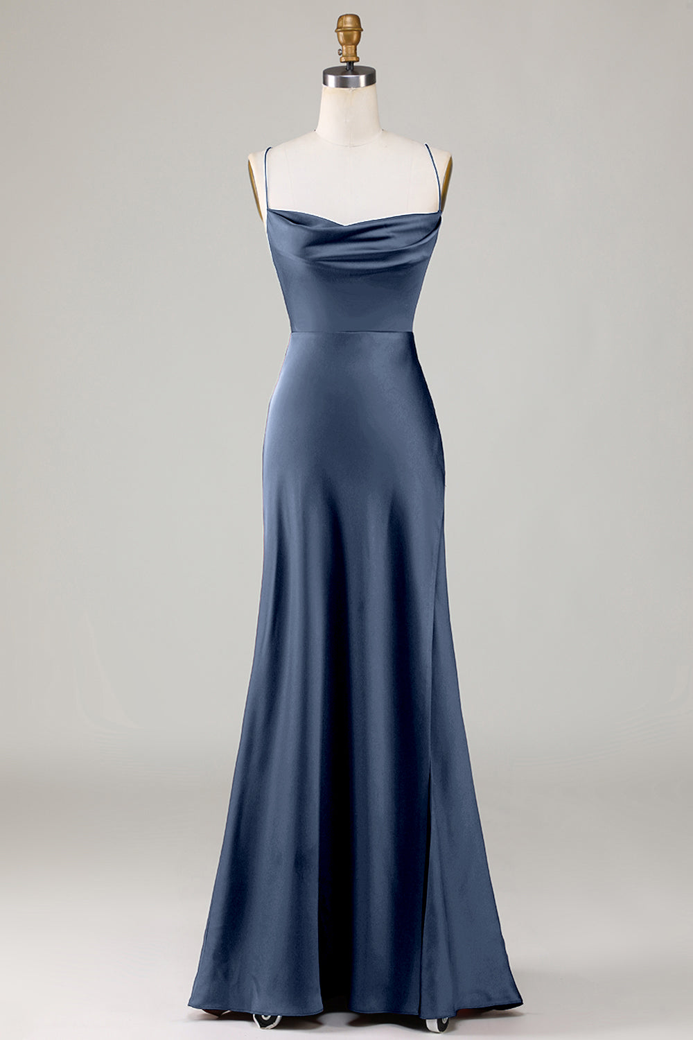 Wedtrend Women Bridesmaid Dress A-Line Spaghetti Straps Sleeveless Satin Maxi Dress With Slit WEDTREND Wedtrend Women Bridesmaid Dress A-Line Spaghetti Straps Sleeveless Satin Maxi Dress With Slit WEDTREND