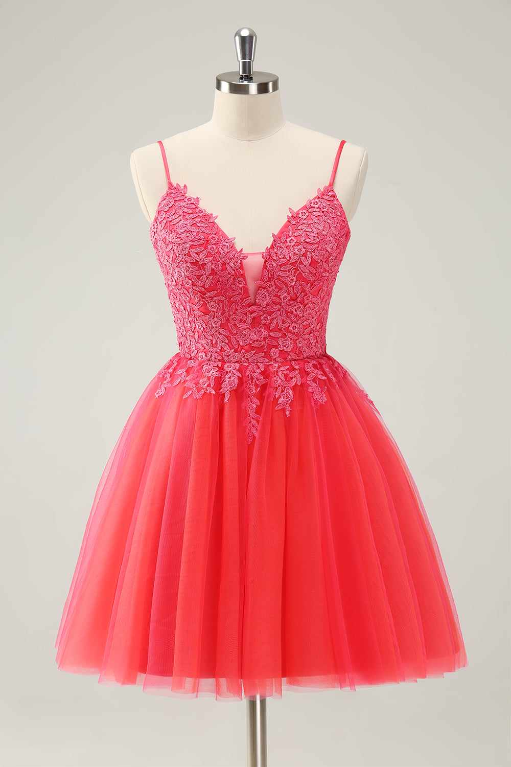 Wedtrend Women Cute Hot Pink Homecoming Dress with Appliques A Line Spaghetti Straps Sequin Short Cocktail Party Dress WEDTREND Wedtrend Women Cute Hot Pink Homecoming Dress with Appliques A Line Spaghetti Straps Sequin Short Cocktail Party Dress WEDTREND
