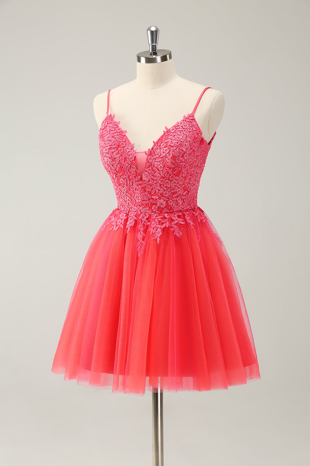 Wedtrend Women Cute Hot Pink Homecoming Dress with Appliques A Line Spaghetti Straps Sequin Short Cocktail Party Dress WEDTREND Wedtrend Women Cute Hot Pink Homecoming Dress with Appliques A Line Spaghetti Straps Sequin Short Cocktail Party Dress WEDTREND